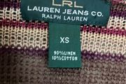 Size 8-10 Linen Striped Cardigan by Ralph Lauren