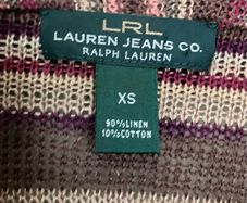 Size 8-10 Linen Striped Cardigan by Ralph Lauren