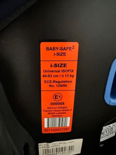 Britax Romer Baby Car Seat and ISOFIX Base