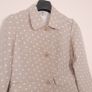 Gerard Darel Beige Cream Polka Dot Tailored Longline Coat Jacket 36-38EU Image 3