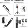 Selfie Stick for iphone,3 in 1 Bluetooth Selfie Stick Tripod with Remote,Holiday Essentials Phone Tripod Stand with Detachable Wireless Remote, Compatible with GoPro/Small Camera/Samsung/Huawei Image 2