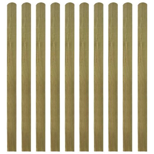30 pcs Impregnated Fence Slats Wood 140 cm