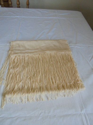 Cream Fine Knit Scarf for Sale