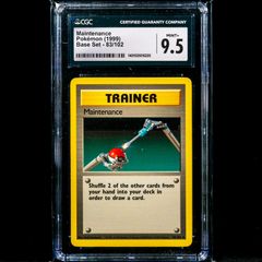 Maintenance 83/102 CGC 9.5 Mint+ Graded Uncommon WOTC Base Set 1999 Pokemon Card Vintage