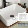 White Rectangular Countertop Sink 40.5x30.5x13cm Countertop Basin, Smooth Glazed Surface, Cloakroom & Toilet Use, Easy Clean, Modern Bathroom Design Image 7