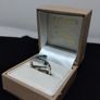 18ct white gold diamond and emerald dress ring Image 2