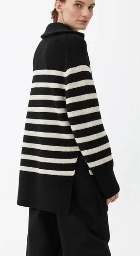ARKET Wool Cotton Half Zip Jumper