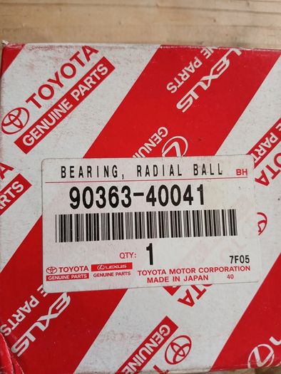 Genuine Toyota Hiace, Dyna 100, Part 90363-40041 (bearing (for Rear Axle Shaft))