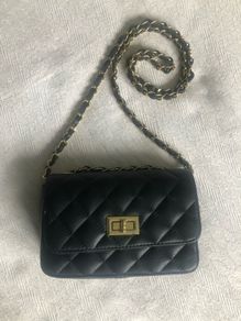 Genuine leather navy bag