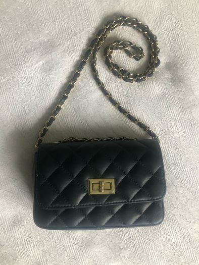 Genuine leather navy bag