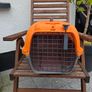 Dogit Voyageur Pet Carrier (Small size) in bright orange and charcoal. Image 2