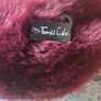 fur effect hat. wine in colour Image 4