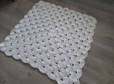 Stunning handmade christening blanket
