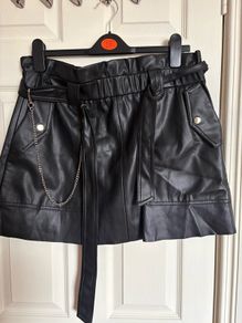 zara leather skirt