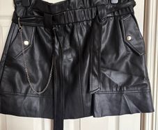 zara leather skirt