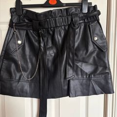 zara leather skirt