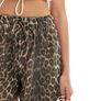 Asos leopard print shorts Image 3