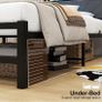 3ft Single Size Bed Frame with LED Lights Storage Upholstered Headboard and Charging Station, Heavy Duty Metal Platform Single Bed Frame, No Box Spring Needed, Noise Free, Easy Assembly Image 9