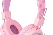 NEW SALE | Cat Ear Kids Headphones with Microphone for School, Volume Limiter 85/94dB, Wired Girls Headphones with Foldable Design