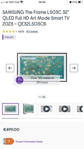 Samsung tv the frame 32"