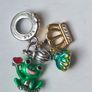 Princess Frog and Crown Charm 925 Silver Charm Compatible with Pandora Charms, Trollbeads, Chamilia, Biagi and Many Other IRL Charm Bracelets. Image 3