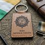 Irish Defence Forces Laser-Engraved Leatherette Keyring Image 3