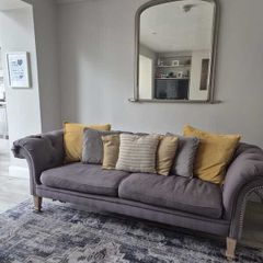 3 seater Chesterfield couch grey PRICE DROP