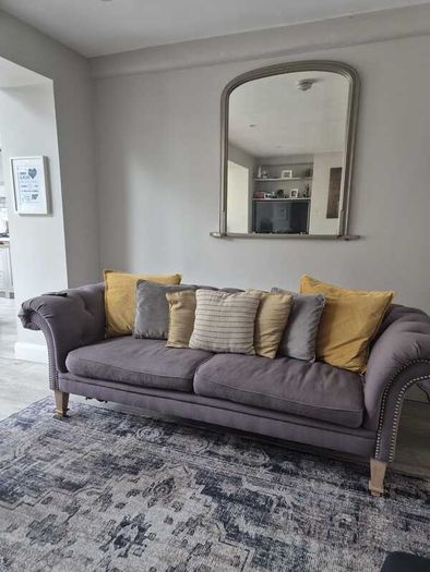 3 seater Chesterfield couch grey PRICE DROP