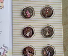 Disney Winnie the Pooh 8 Coin/Medal Full Set