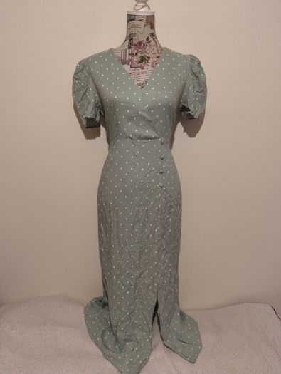 Green Polka Dot Dress, New With Tags