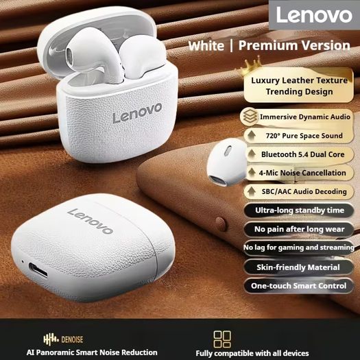 Lenovo TWS In-Ear Wireless Earbuds with Active Noise Cancelling (ANC)