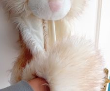 Cute furry all in one hat scarf gloves
