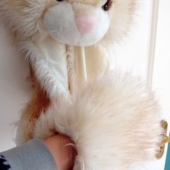 Cute furry all in one hat scarf gloves