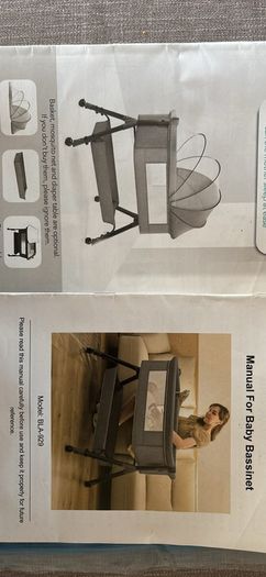 Bedside cot with changing unit and NEXT sleeping bag