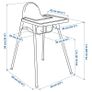 IKEA ANTILOP High Chair Complete Set with Footrest & Tray Mat Image 8
