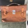 Three Vintage Leather Satchels/Briefcases Image 4