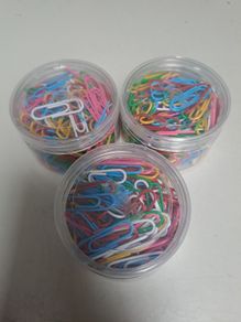 Coloured Paper Clips Tubs