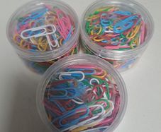 Coloured Paper Clips Tubs