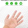 40cm x 5m Floral Chicken Wire Net Galvanized Hexagonal Wire Netting with Mini Cutting Pliers and Gloves for Crafts and Gardening Image 4