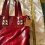furla red leather grab bag Image 2