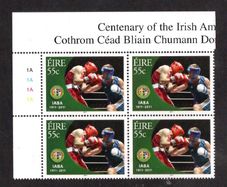2011 Ireland Irish Amateur Boxing Association Centenary Commemorative Stamps Plate Block 1A1A1A1A Mint Never Hinged (MNH).
