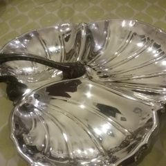 Threefoil EPNS Serving Dish