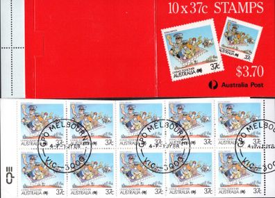 1988 Australia Postal Services Commemorative Stamps Booklet fine used with GPO Melbourne Cancel