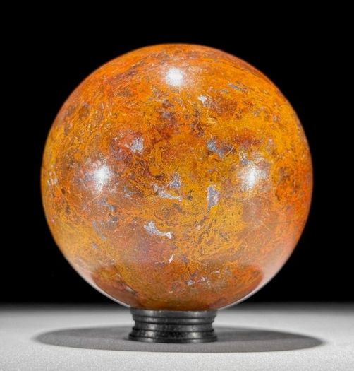 Sphere On Stand - Red Jasper