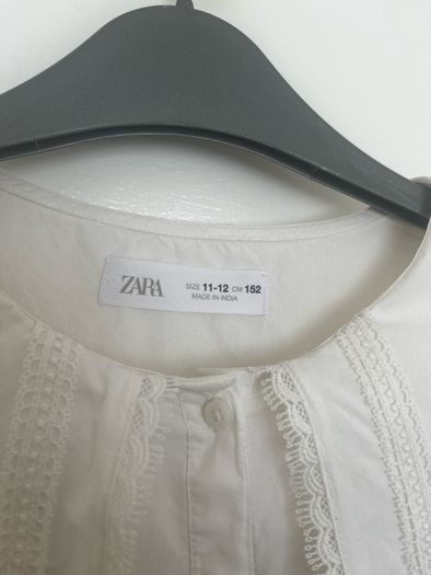 Zara Kids Blouse with Oversized Embroidered Collar Age 11 to 12