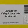 Callcard 1186 Nescafe Gemplus Variations Image 4
