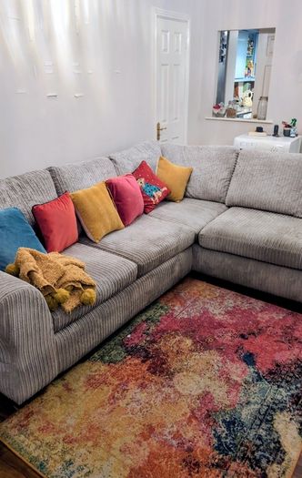 Light grey sectional sofa