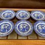 Vintage English Ironstone Tableware Staffordshire Blue Willow Dinner Plate Image 6