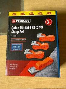 Quick release ratchet strap set