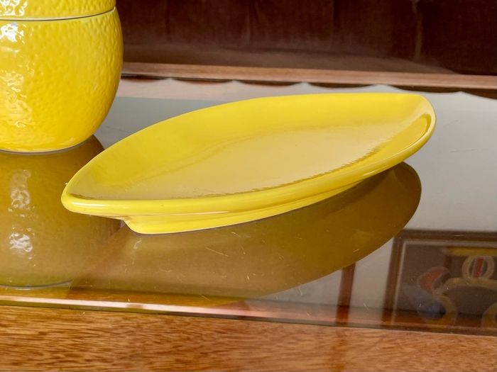 Y2K Martha Stewart Ceramic Lemon Storage Jar and Rare Vintage Macys Italian Serving Plate